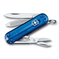 Купить Нож-брелок Victorinox Classic Midnite Manager, 58 мм, 10 функций, синий полупрозрачный арт. 0.6366.T2