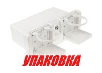 Купить Ящик врезной, с замком и подстаканником, белый (упаковка из 6 шт.) арт. C12201W_pkg_6