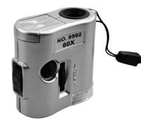 Купить Микроскоп Kromatech 60x мини, с подсветкой (1 LED) и ультрафиолетом (9592) арт. 1103401