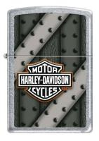 Зажигалка ZIPPO Harley-Davidson®, с покрытием Street Chrome™, латунь/сталь, серебристая, 38x13x57 мм