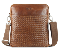 Купить Сумка через плечо Mano Don Luca, натуральная кожа в коньячном цвете, 23х26,5х4,5 см арт. M191945802
