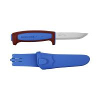 Нож Morakniv Basic 511 лимитированный 2025 углеродистая сталь, пласт. ручка (красная) синяя вставка