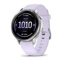 GARMIN VENU 4 – 41 mm Silver with Periwinkle Silicone Band 010-03013-01