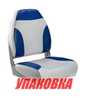 Купить Кресло мягкое складное Classic, обивка винил, цвет серый/синий, Marine Rocket (упаковка из 4 шт.) арт. 75153BG-MR_pkg_4