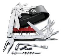 Купить Мультитул VICTORINOX SwissTool X Plus, 115 мм, 37 функций, в кожаным чехле арт. 3.0338.L