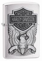 Купить Зажигалка ZIPPO Harley-Davidson®, с покрытием Brushed Chrome, латунь/сталь, серебристая, 38x13x57 мм арт. 200HD.H284