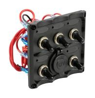 Купить Панель бортового питания 5 переключателей, разъем прикуривателя, Marine Rocket арт. 4620136032681