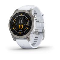 Garmin epix Pro (Gen 2) Sapphire Edition 47 мм, титановый, белый DLC, белый ремешок