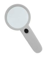 Купить Лупа Kromatech ручная круглая 5х, 50 мм, с подсветкой (2 LED), белая (MG6B-3) арт. 1103366