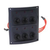 Купить Панель переключателей 6 шт с резиновыми колпачками, LED индикацией NEKEKE арт. SP06AL