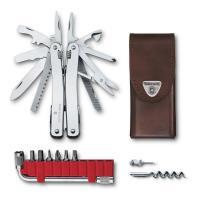 Купить Мультитул VICTORINOX SwissTool Spirit X Plus, 105 мм, 35 функций, в кожаном чехле арт. 3.0235.L