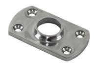 Основание стойки леера 7/8" (22 мм); 90 град; прямоугольное под сварку