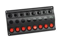 Купить Панель бортового питания 8 переключателей, индикация, автоматы арт. 10028-BK