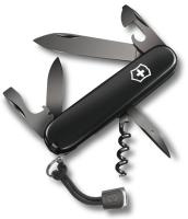 Нож перочинный VICTORINOX Spartan Onyx Black, 91 мм, 12 функций, чёрный, со шнурком в комплекте