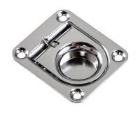 Купить Ручка палубная потайная 44х37х1 мм; нержавеющая; подпружиненная арт. 11463