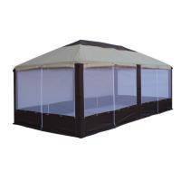 Купить Шатер «Пикник-Элит» с раздвижными противомоскитными сетками 6х3 метра (хаки-беж) арт. 1111061