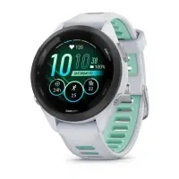 Купить GARMIN FORERUNNER 265S, Black Bezel with Whitestone Case and Whitestone/Neo Tropic Silicone Band арт. 010-02810-54