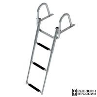 Купить Трап телескопический с поручнем, 3 черных ступени (ширина 350 мм.) арт. 040110BT