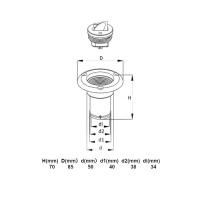 Купить Горловина заливная для бака под воду SEAFLO (Water) 38мм, белая арт. SFCW1-01