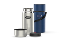 Термос для еды Biostal (1 литр) в чехле, стальной