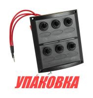 Купить Панель бортового питания 6 переключателей, предохр (упаковка из 2 шт.) арт. 10064-BK_pkg_2