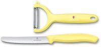 Купить Набор из 2 кухонных ножей VICTORINOX Swiss Classic: нож для томатов и столовый нож 11 см, жёлтый арт. 6.7116.23L82