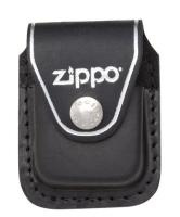 Чехол Zippo для зажигалки из натуральной кожи с клипом, черный, 57х30x75 мм