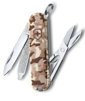Купить Нож Victorinox Classic, 58 мм, 7 функций, камуфляж пустыни (подар. упак.) арт. 0.6223.941U