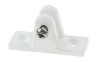 Кронштейн палубный 90 град; с винтовым штифтом; ровное основание; пластиковый белый