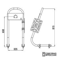 Купить Стойка рулевая 32 мм из нержавеющей стали арт. 010114T