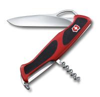 Купить Нож перочинный VICTORINOX RangerGrip 63, 130 мм, 5 функций, с фиксатором лезвия, красный с чёрным арт. 0.9523.MC