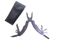 Купить Мультитул Stinger, 105x50 мм, 9 функций, сталь/пластик, чёрно-красный, в комплекте нейлоновый чехол арт. MT-A612