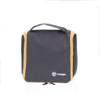 Купить Несессер Torber, чёрно-бежевый, 20х18х8 см арт. T415-BEI