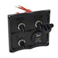 Купить Панель переключателей 3шт с разъемом USB NEKEKE арт. TF3J/U