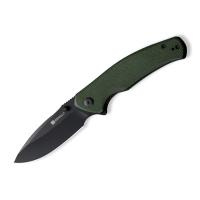 Купить Складной нож SENCUT Slashkin D2 Steel Black Handle Green Canvas Micarta арт. S20066-3