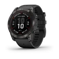 Garmin fenix 7X Pro Sapphire Solar Edition Титановый угольно-серый корпус с DLC-покрытием и черным ремешком