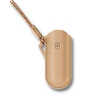 Чехол VICTORINOX "Wet Sand" для ножей Classic Colors 58 мм, кожаный, песочный