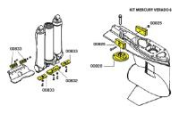 Комплект алюминиевых анодов Mercury Verado