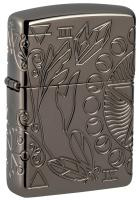 Купить Зажигалка ZIPPO Armor® Wicca Design с покрытием Black Ice®, латунь/сталь, чёрная, 38x13x57 мм арт. 49689