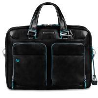 Купить Сумка Piquadro Blue Square, черная, 28,5x39x10,5 см арт. CA2849B2/N