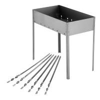 Мангал сборный Helios Light 500x300x500мм, 6 шампуров, сталь 0,7мм (HS-МC.04-Э-1) Helios