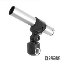 Держатель спиннинга сквозной на леер наклонный, алюминий