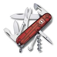 Нож перочинный VICTORINOX Climber, 91 мм, 14 функций, полупрозрачный красный