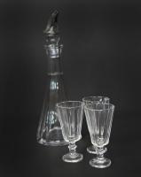 Набор Генеральский. Рыбалка. Щука. Графин хрустальный 0,5 л + 3 хрустальных лафитника 50 мл