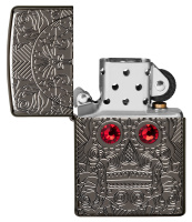 Купить Зажигалка ZIPPO Armor™ Crystal с покрытием High Polish Black Ice®, латунь/сталь, чёрная, 38x13x57 мм арт. 49300
