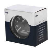 Купить Тахометр 0-8000 об/мин со счетчиком моточасов делитель 0.5-250; черный циферблат; нержавеющий ободок арт. JMV00248_KY07003