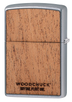 Купить Зажигалка ZIPPO WOODCHUCK с покрытием Street Chrome™, латунь/сталь/дерево, серебристая, 38x13x57 мм арт. 49171