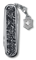 Купить Нож-брелок Victorinox Classic Brilliant Crystal, 58 мм, 5 функций, черный/серебристый арт. 0.6221.35