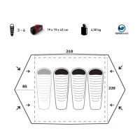 Купить Палатка Trimm OREGON, зеленый 3+1, 44130 арт. 44130