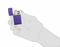 Купить Зажигалка ZIPPO Slim® с покрытием Purple Matte, латунь/сталь, фиолетовая, матовая, 29x10x60 мм арт. 1637